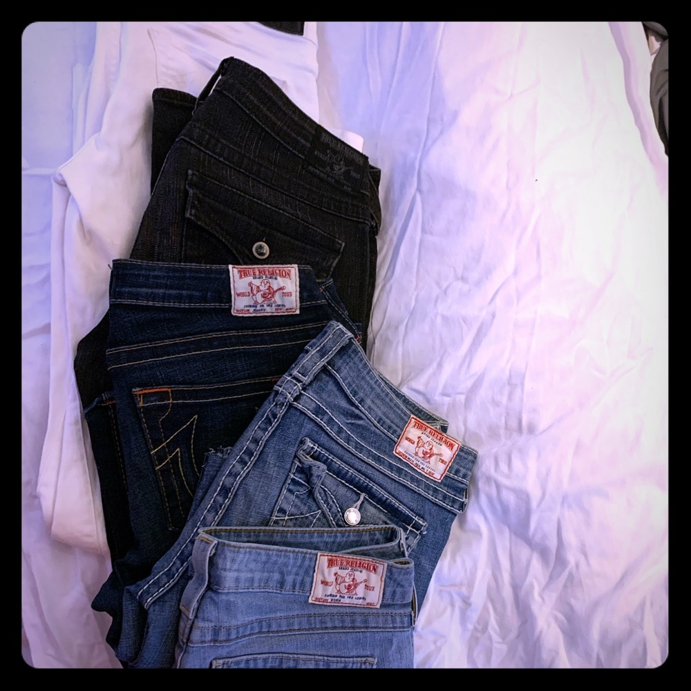 True Religion denim jeans shorts ,pants, and capri